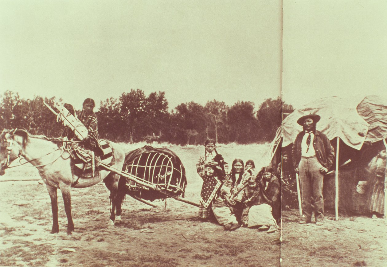 Cheyenne Kızılderilileri Hareket Halinde, 1878 by American Photographer