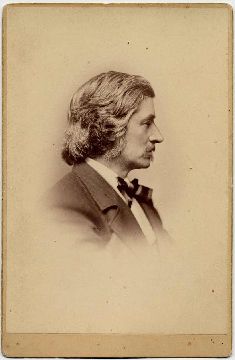 Franklin Benjamin Sanborn (1831-1917), Amerikalı sosyal reformcu, gazeteci sosyal bilimci; Fotoğraf: HG Smith, Boston (albüm fotoğrafı) by American Photographer