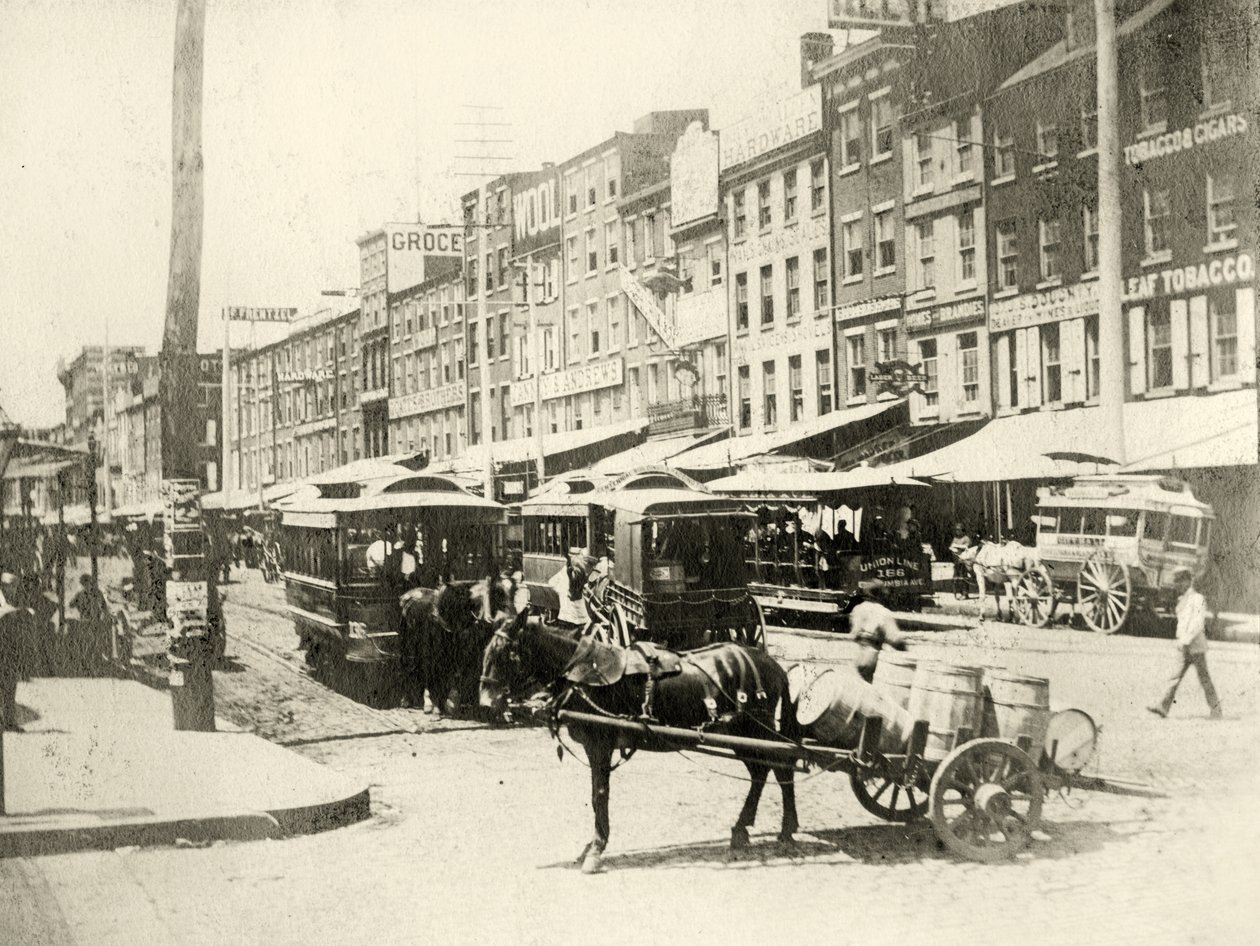 Ön ve Pazar Sokakları, 1881 (sepya baskı) by American Photographer