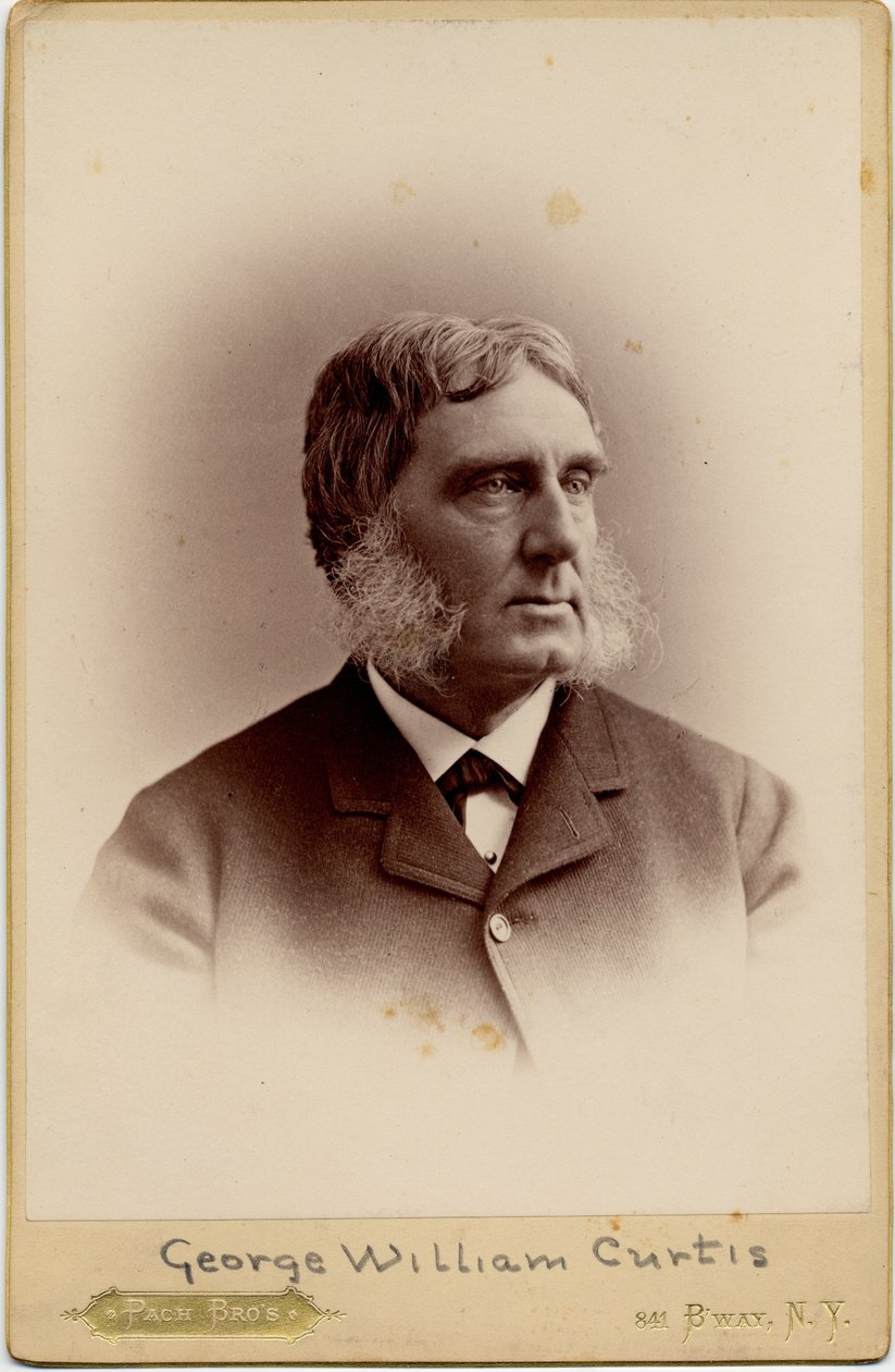 Goerge William Curtis (1824-92), Amerikalı yazar; fotoğraf Pach Brothers, New York (albüm fotoğrafı) by American Photographer