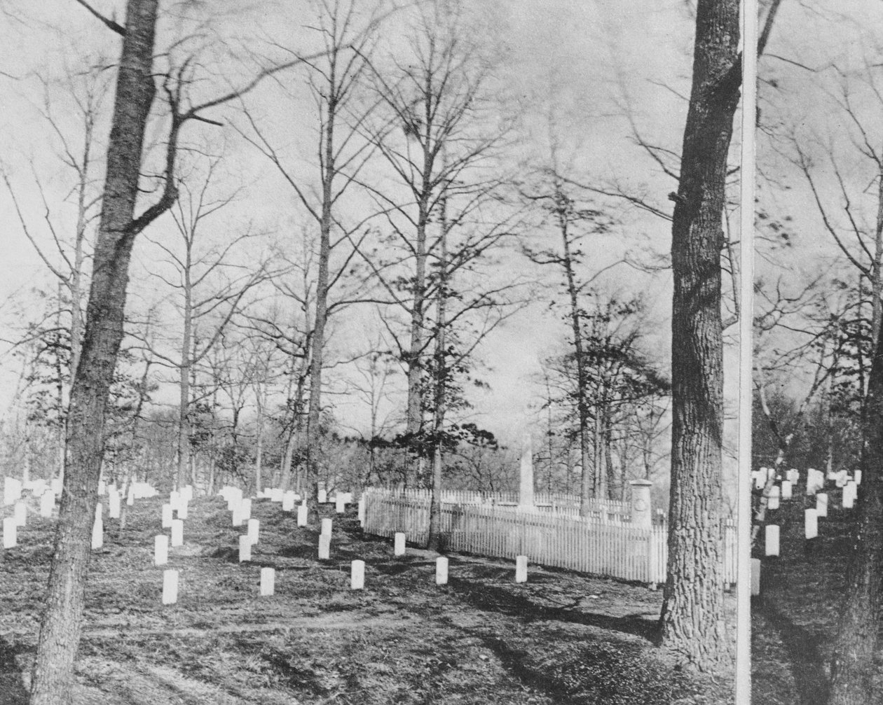 Union Dead, Arlington Mezarlığı ile çevrili Bay ve Bayan Custis