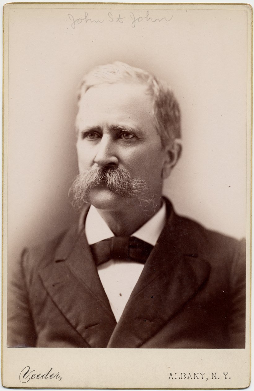 John Pierce St John (1833-1916), Amerikalı Politikacı, 8. Kansas Valisi; Fotoğraf Aaron Veeder, Albany, NY (albüm fotoğrafı) by American Photographer