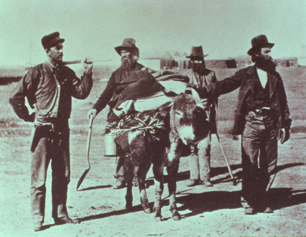Kuzey Amerikalı altın arayıcılar, 1849 dolayları by American Photographer