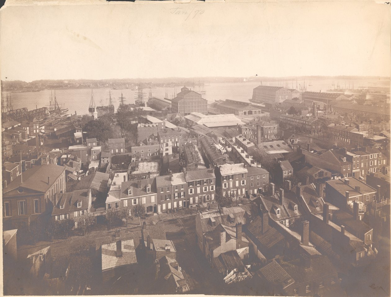 Philadelphia Panoraması, doğu görünümü - atış kulesinden doğu, 1870 (albüm baskısı) by American Photographer