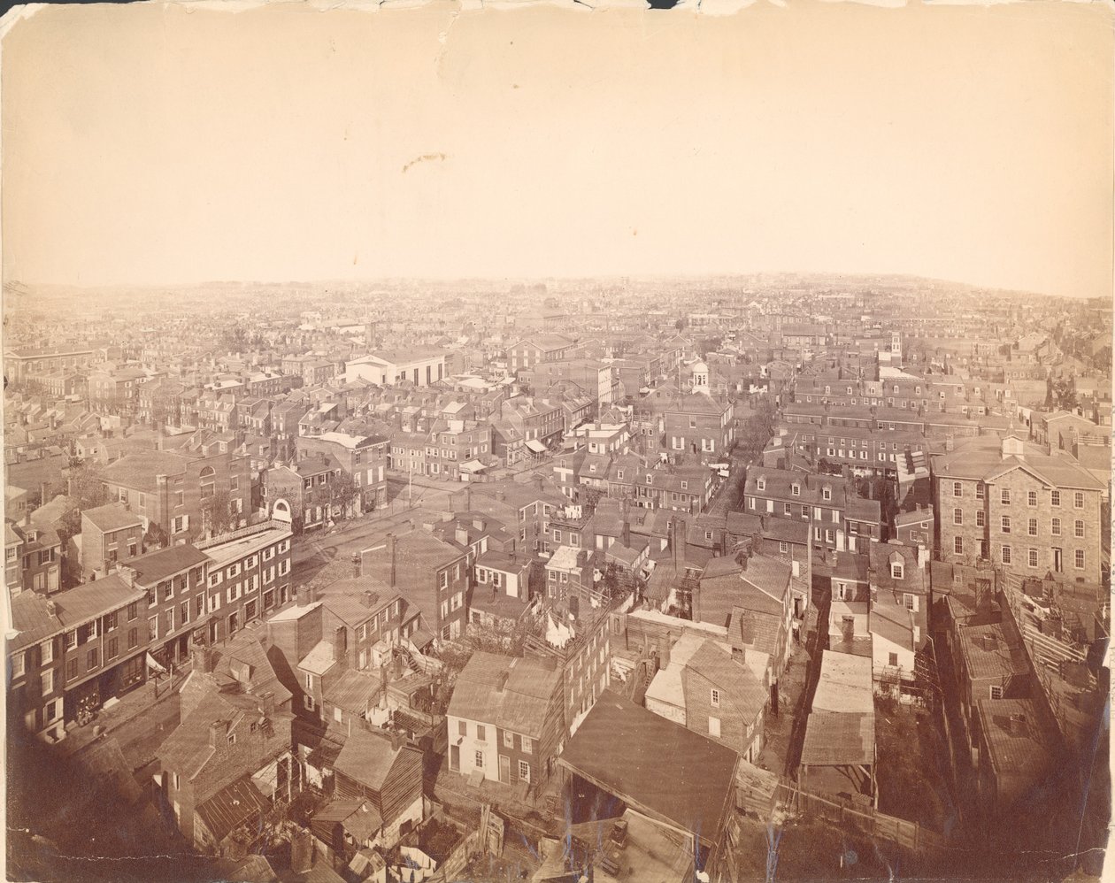 Panorama Sparks atış kulesinden Philadelphia manzarası, Kuzeybatı görünümü, 1870 (albüm Yazdır) by American Photographer