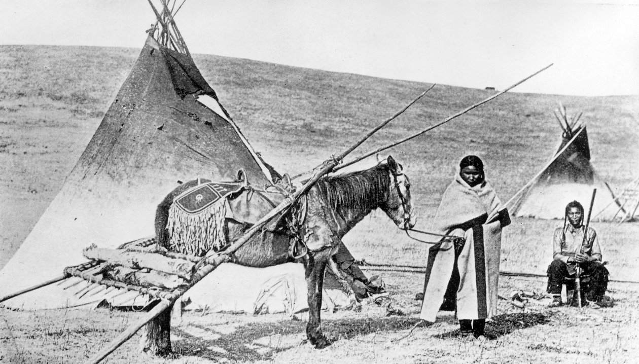 Pawnee Kızılderilileri, Nebraska, c.1880-1900 by American Photographer