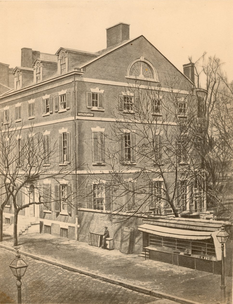 Pierce Butler Konağı, 8. ve Kestane Sokakları, c.1855 by American Photographer
