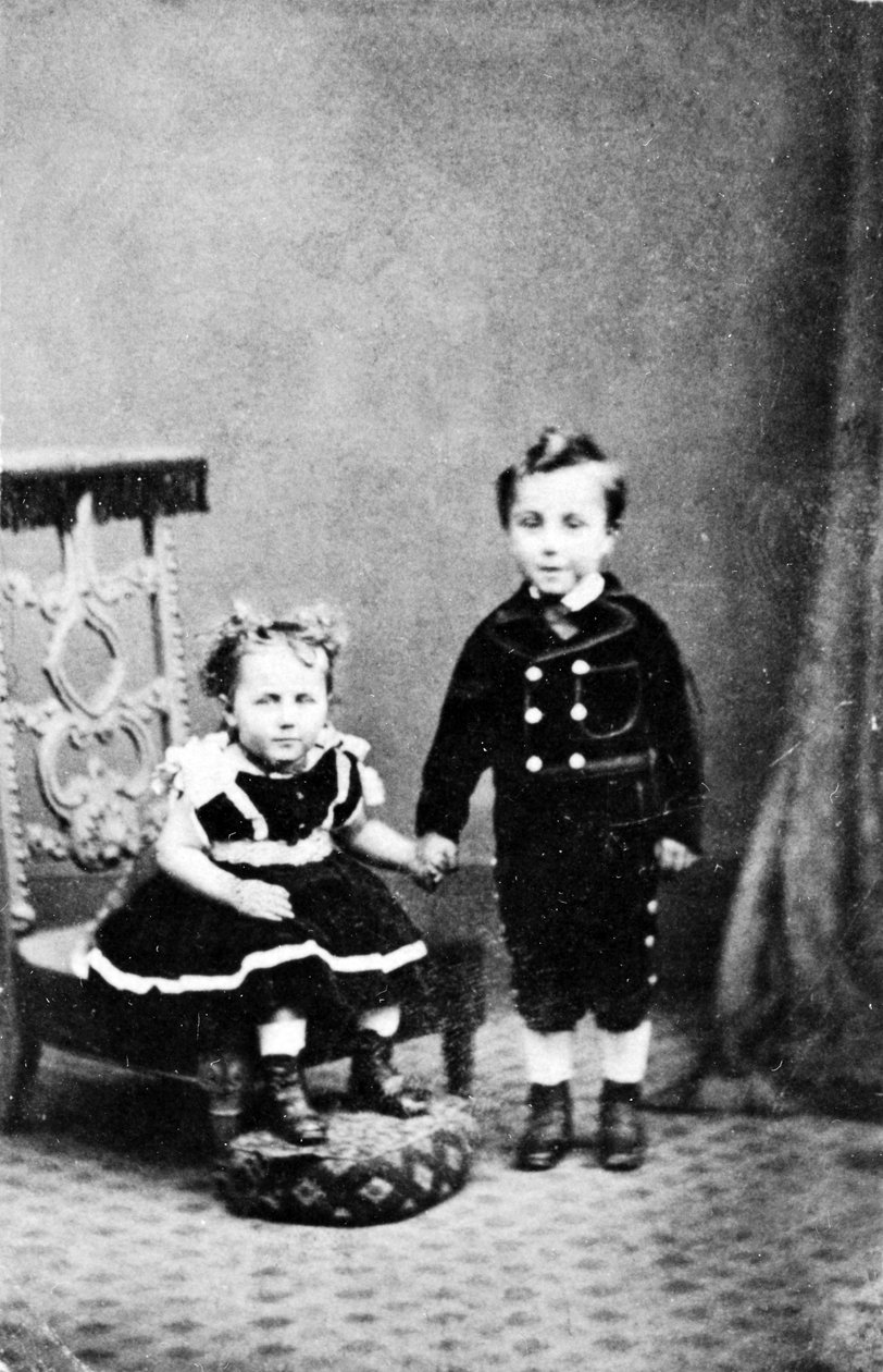Genç Bir Çocuk ve Kız Kardeşinin Portresi, 1860 dolayları by American Photographer
