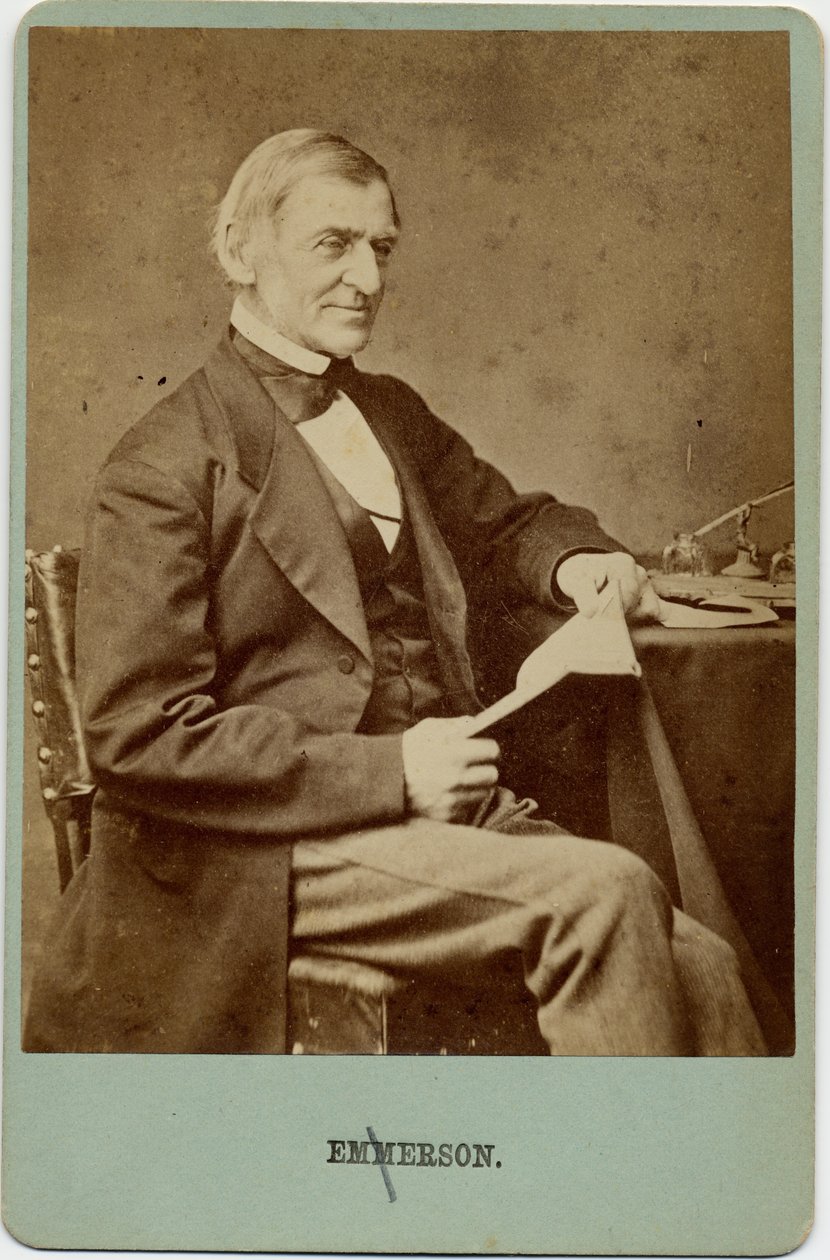 Ralph Waldo Emerson (1803-82), Amerikalı şair, filozof, deneme yazarı (albüm fotoğrafı) by American Photographer