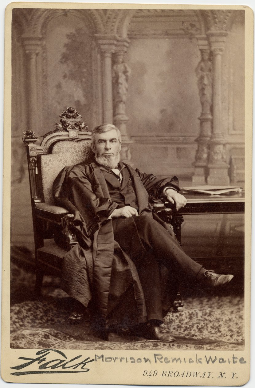 Remick Morrison Waite (1816-88), ABD Başyargıcı; Fotoğraf Benjamin Falk, New York (albüm fotoğrafı) by American Photographer