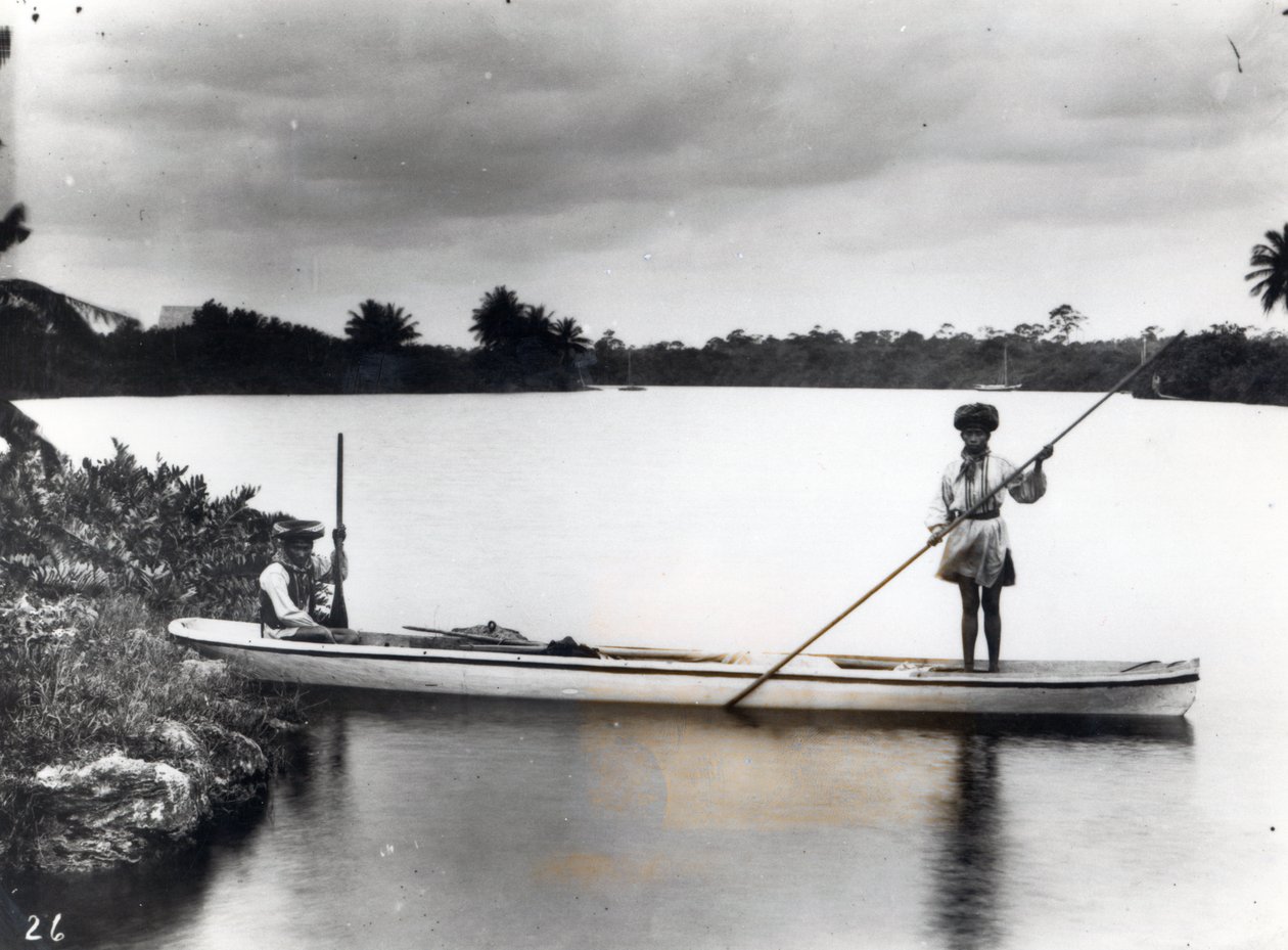 Kanoda Seminole Kızılderilileri by American Photographer