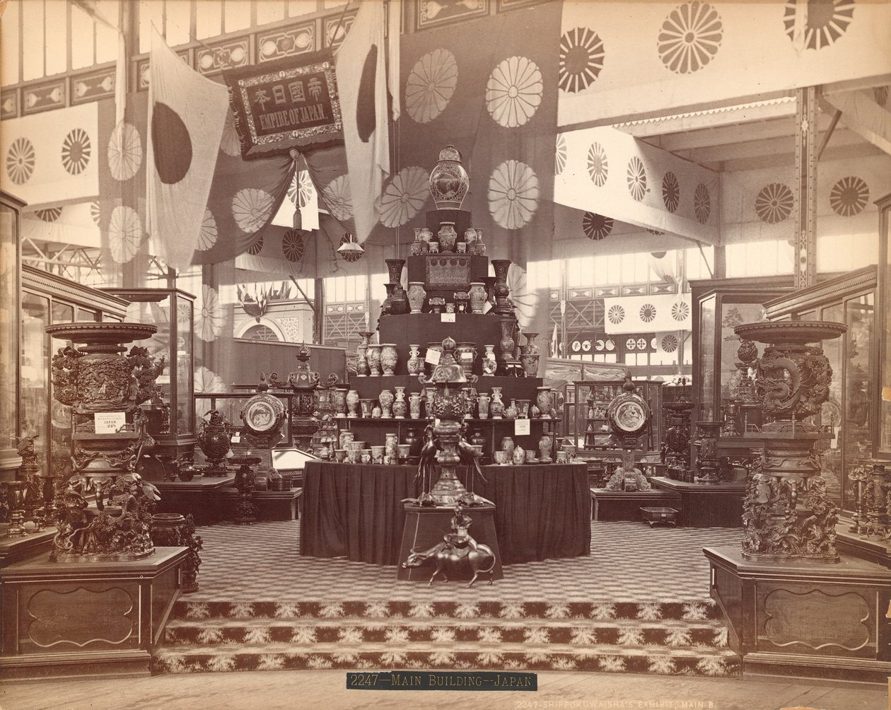 Shippokuwaishas sergisi, Japon bölümü, Centennial Uluslararası Sergi, 1876 (albüm baskısı) by American Photographer