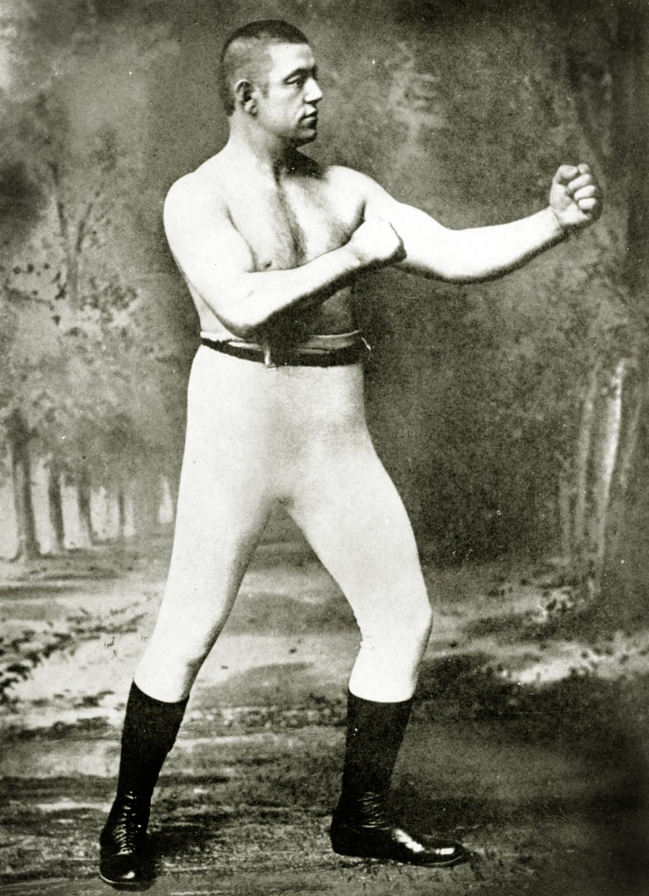 Bilinmeyen boksör, c.1900 (sepya fotoğrafı) by American Photographer