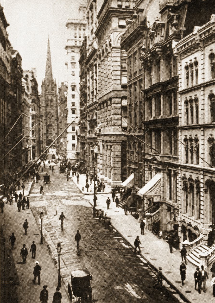 Wall Street, New York, 1898 by American Photographer