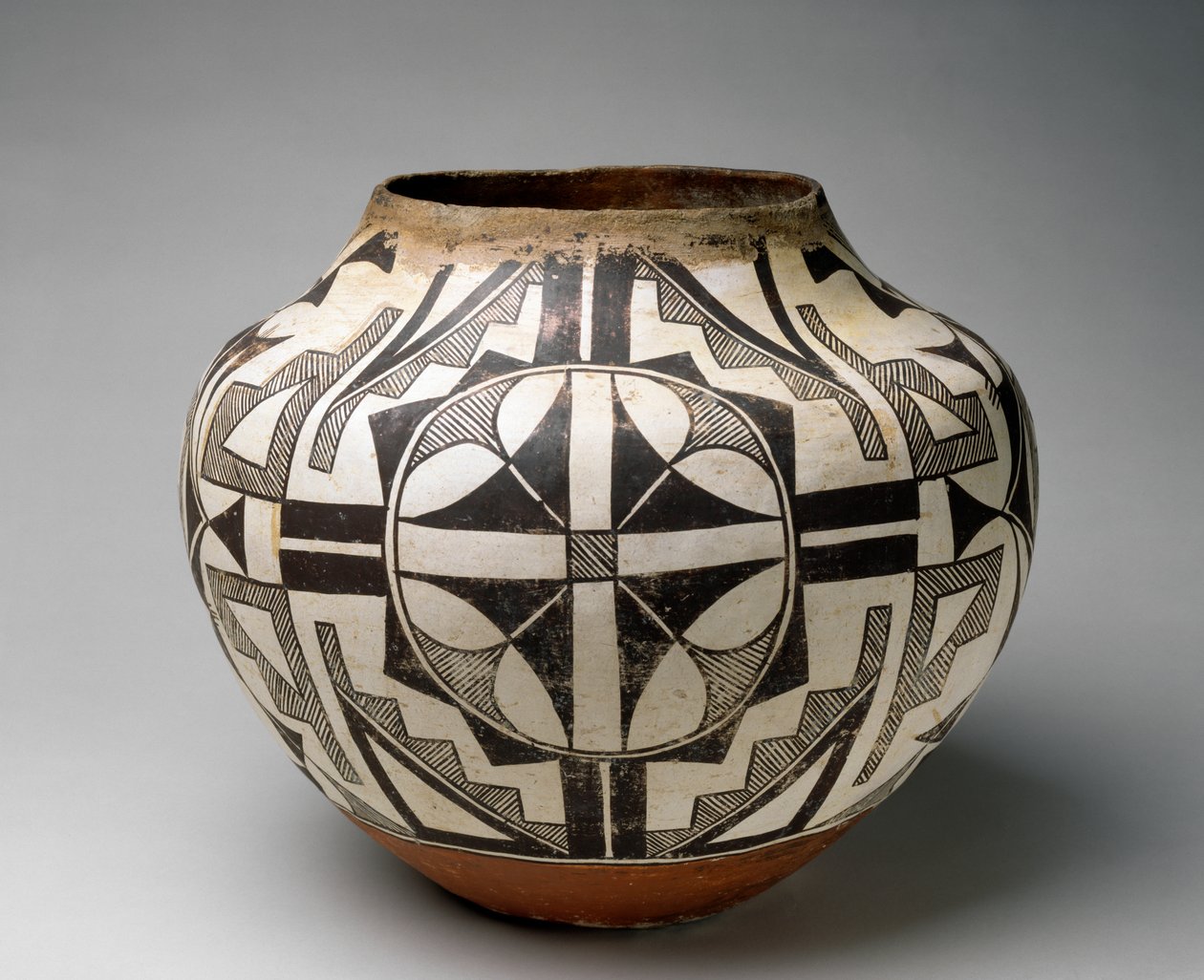 Acoma Pueblo kavanozu, c.1890 (çok renkli astar boya ile toprak kap) by American School
