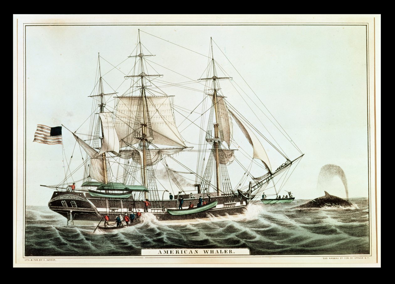 Amerikan Balina Avcısı, Nathaniel Currier tarafından kazınmış (1813-88) by American School