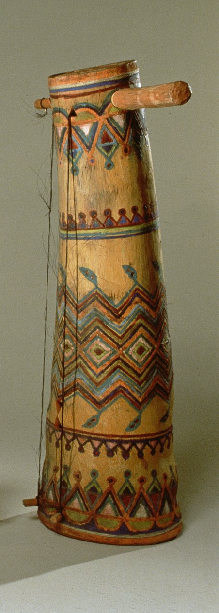 Apache fiddle, from Arizona (painted wood) by American School