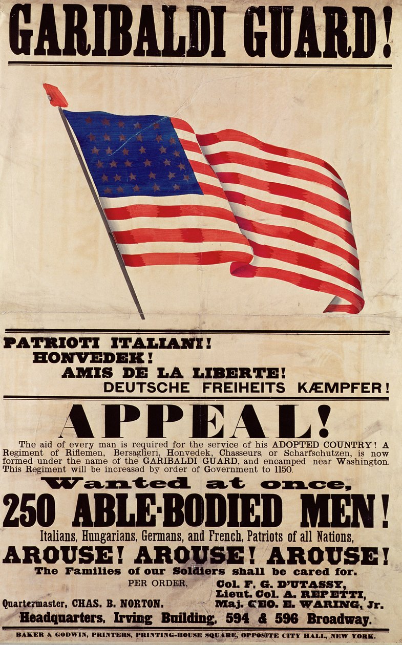 Garibaldi Muhafızları! Temyiz!, Baker Godwin tarafından yayınlandı by American School