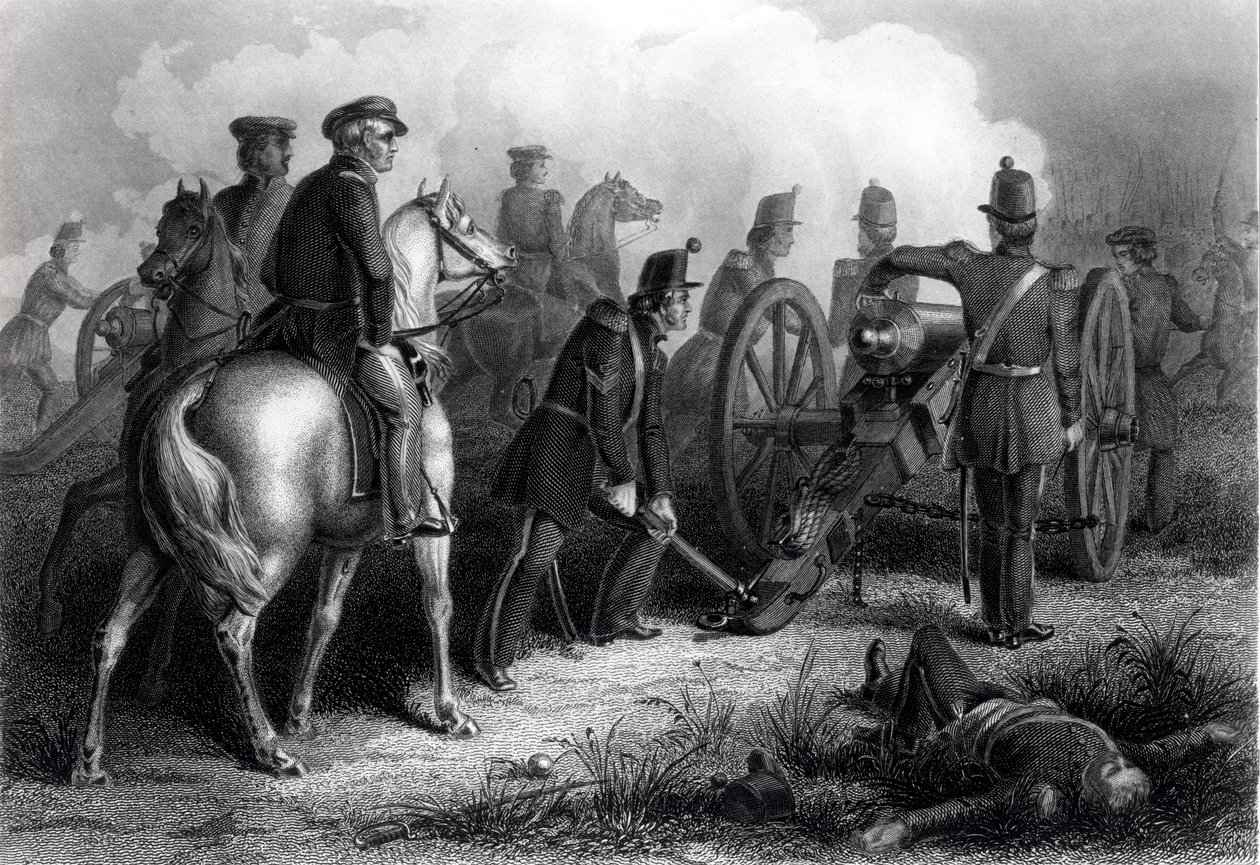 General Taylor at Buena Vista, 22nd-23rd February 1847, engraved by Armitage   by American School