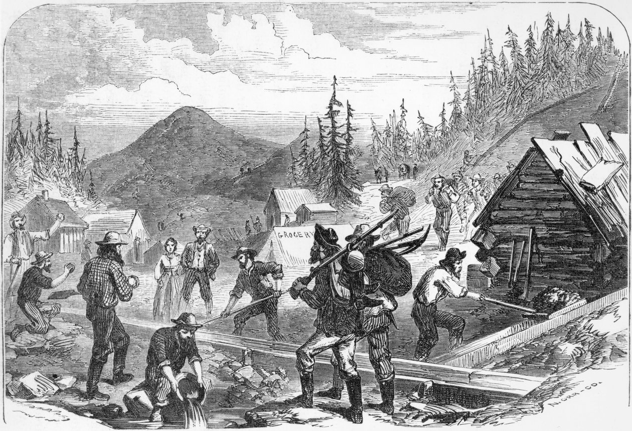 Gregory Gold Diggings, Colorado, G. Orr tarafından oyulmuş, Mayıs 1859 by American School