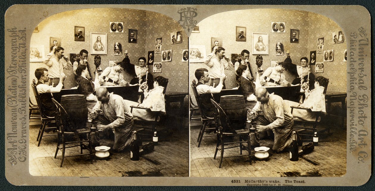McCarthys Wake (Bölüm 2), 1899 (stereograf) by American School