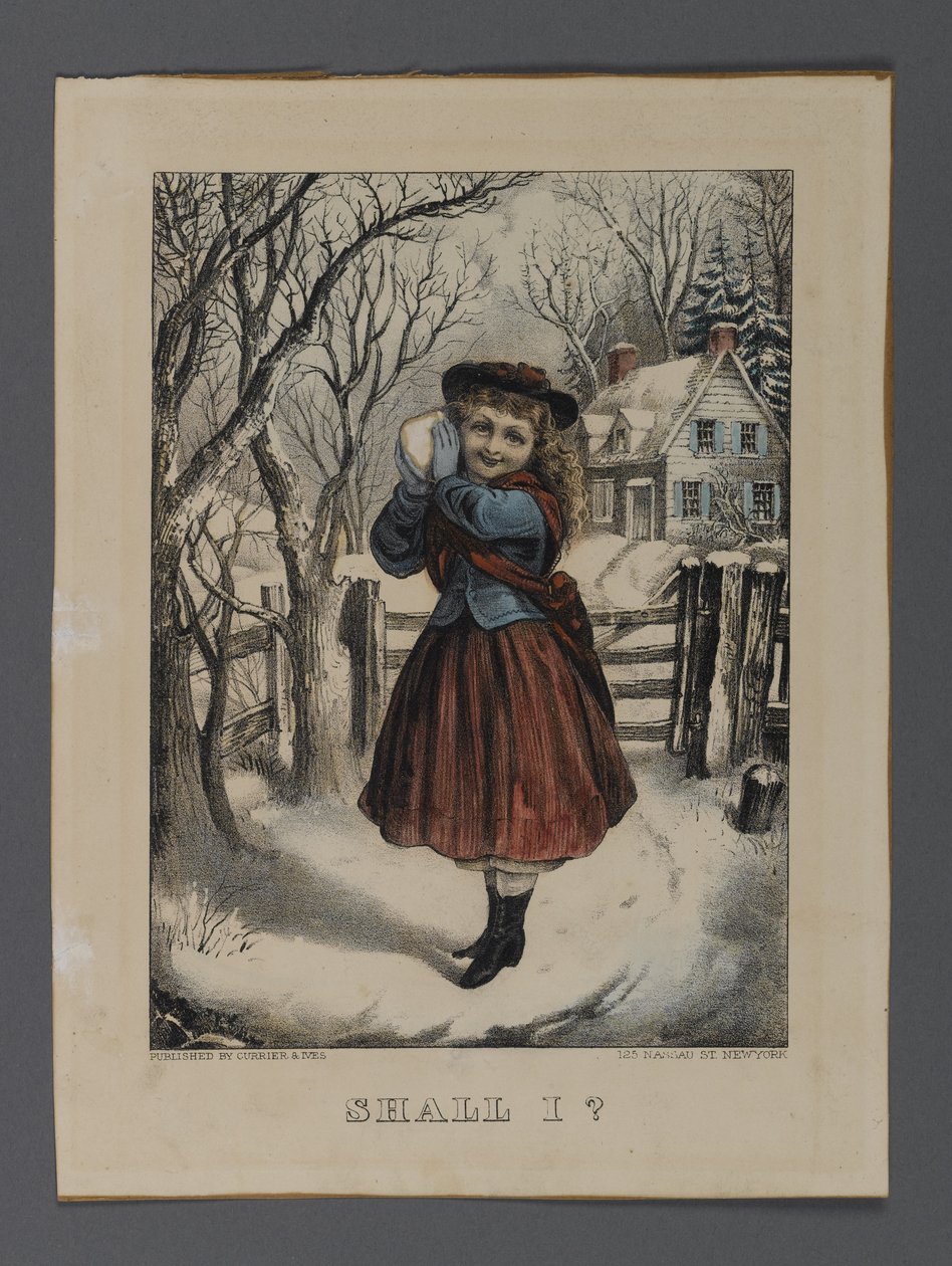 Yapayım mı?, Currier & Ives, New York tarafından yayınlandı (el boyaması taş) by American School