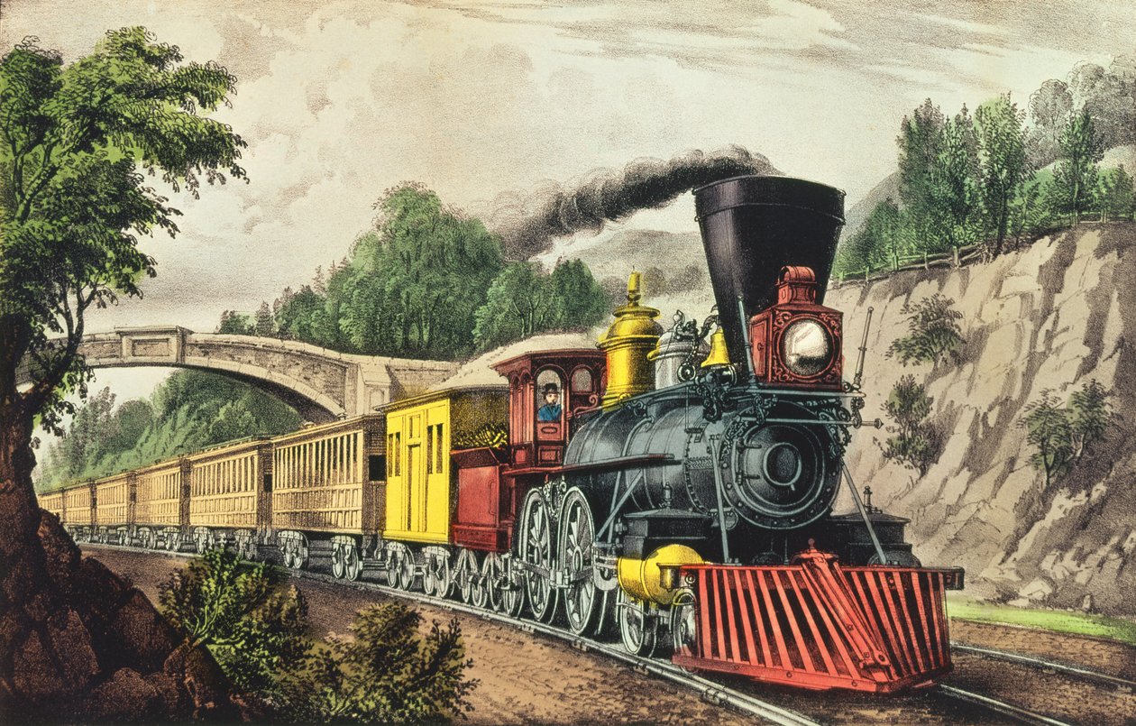 Nathaniel Currier (1813-88) ve James Merritt Ives (1824-95) tarafından yayınlanan Ekspres Tren by American School