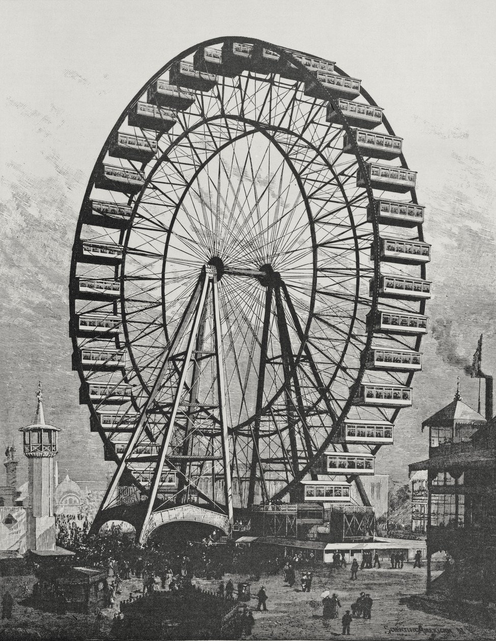 Dünya Kolomb Sergisindeki Büyük Dönme Dolap, 1 Temmuz 1893 by American School