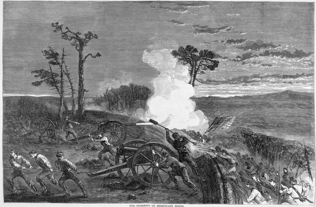 The Storming of Missionary Ridge, 1863, Harpers Resimli İç Savaşın Tarihinden by American School