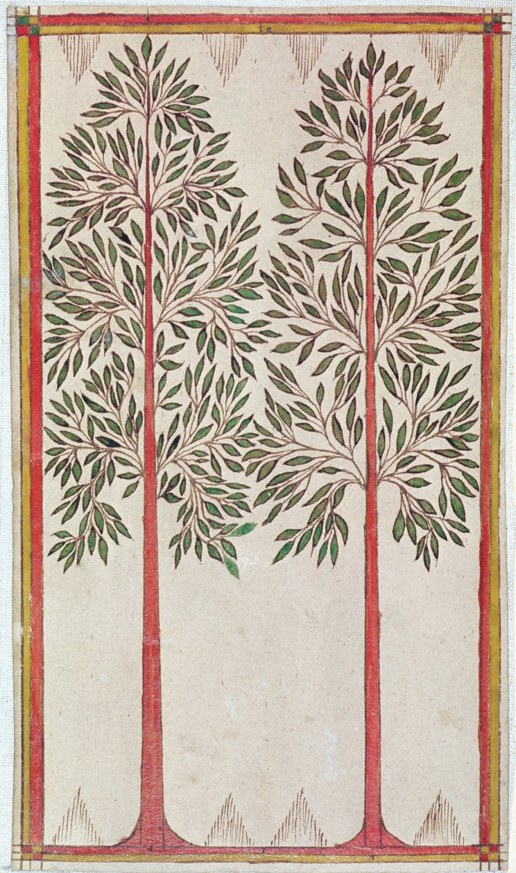 Trees (ink on paper) by American School