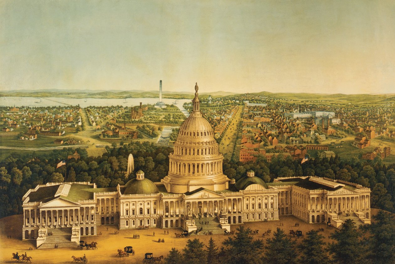 Washington, şehir manzarası c.1868 by American School