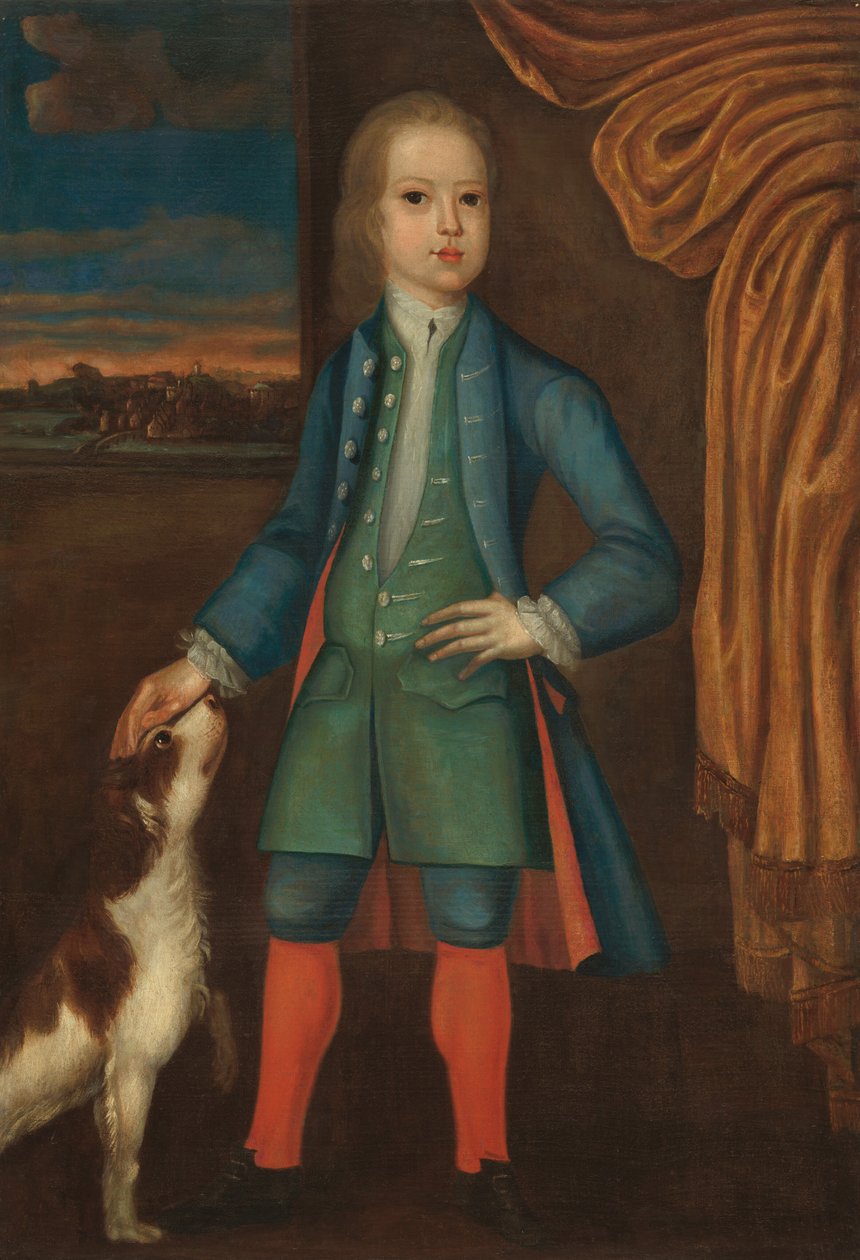mavi ceketli çocuk by American 18th Century