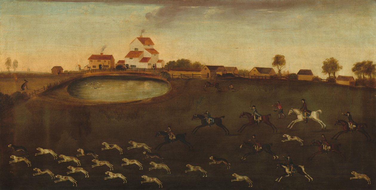 Göletli Av Sahnesi by American 18th Century