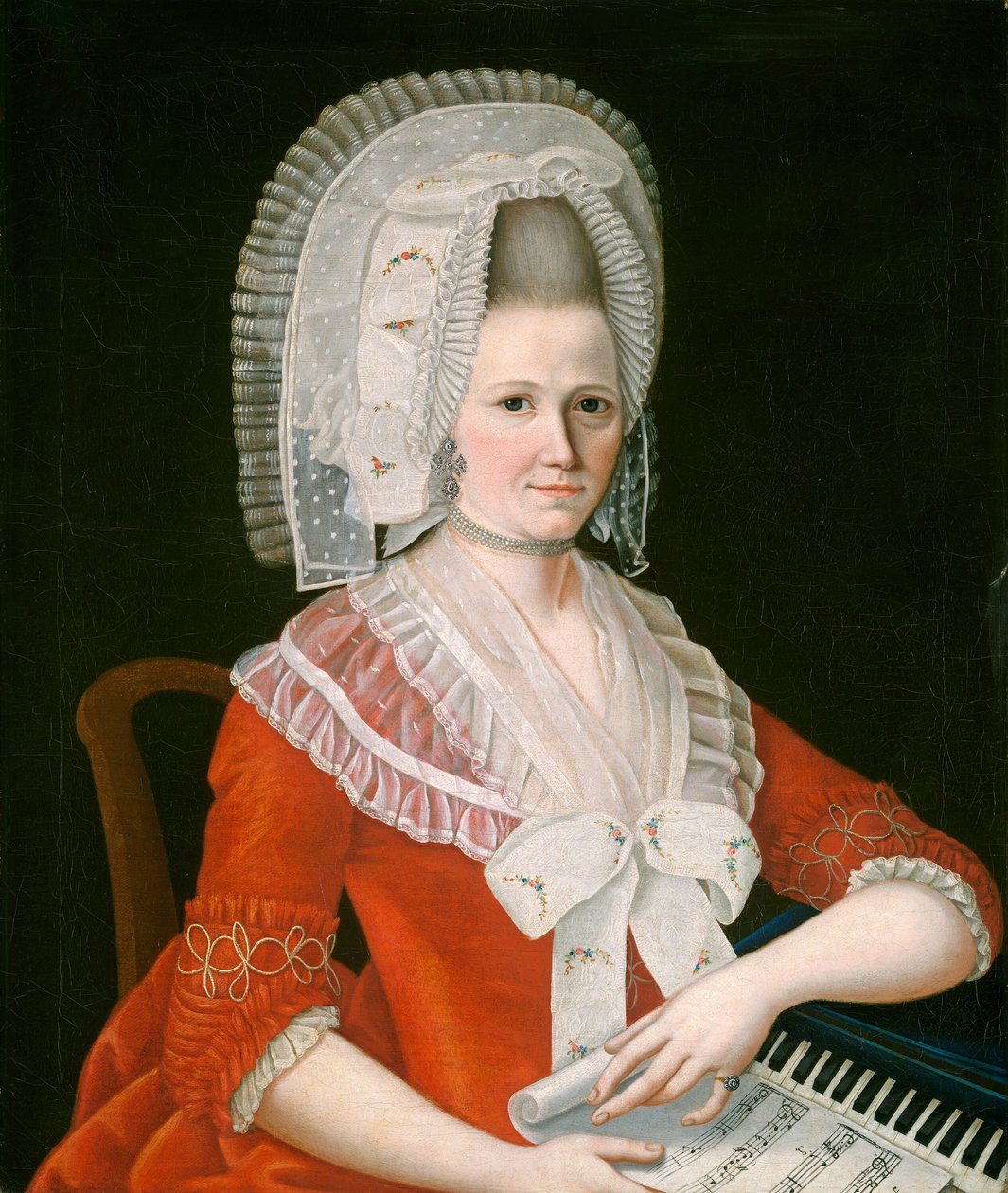 Büyük Beyaz Şapkalı Bayan by American 18th Century