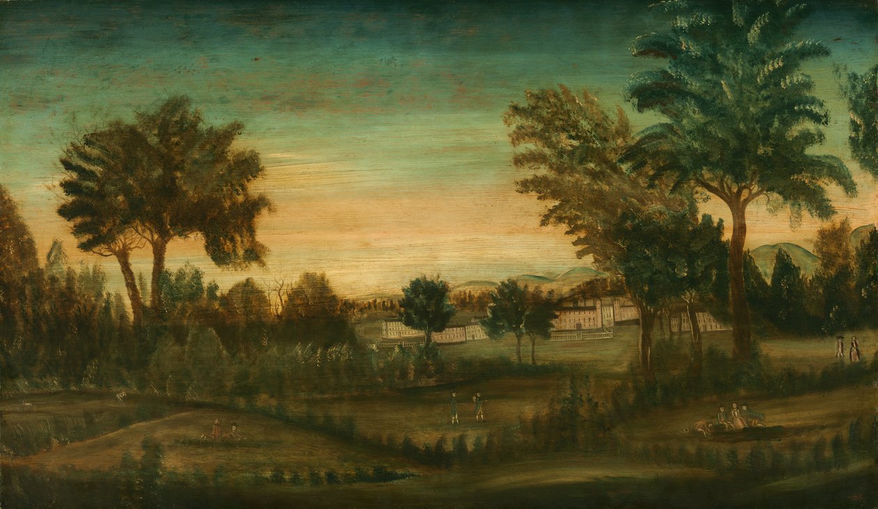 Binalarla Peyzaj by American 18th Century