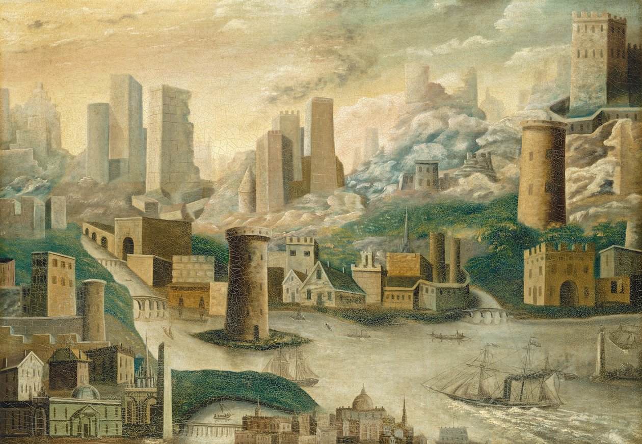 Bir Fantezi Şehri by American 19th Century