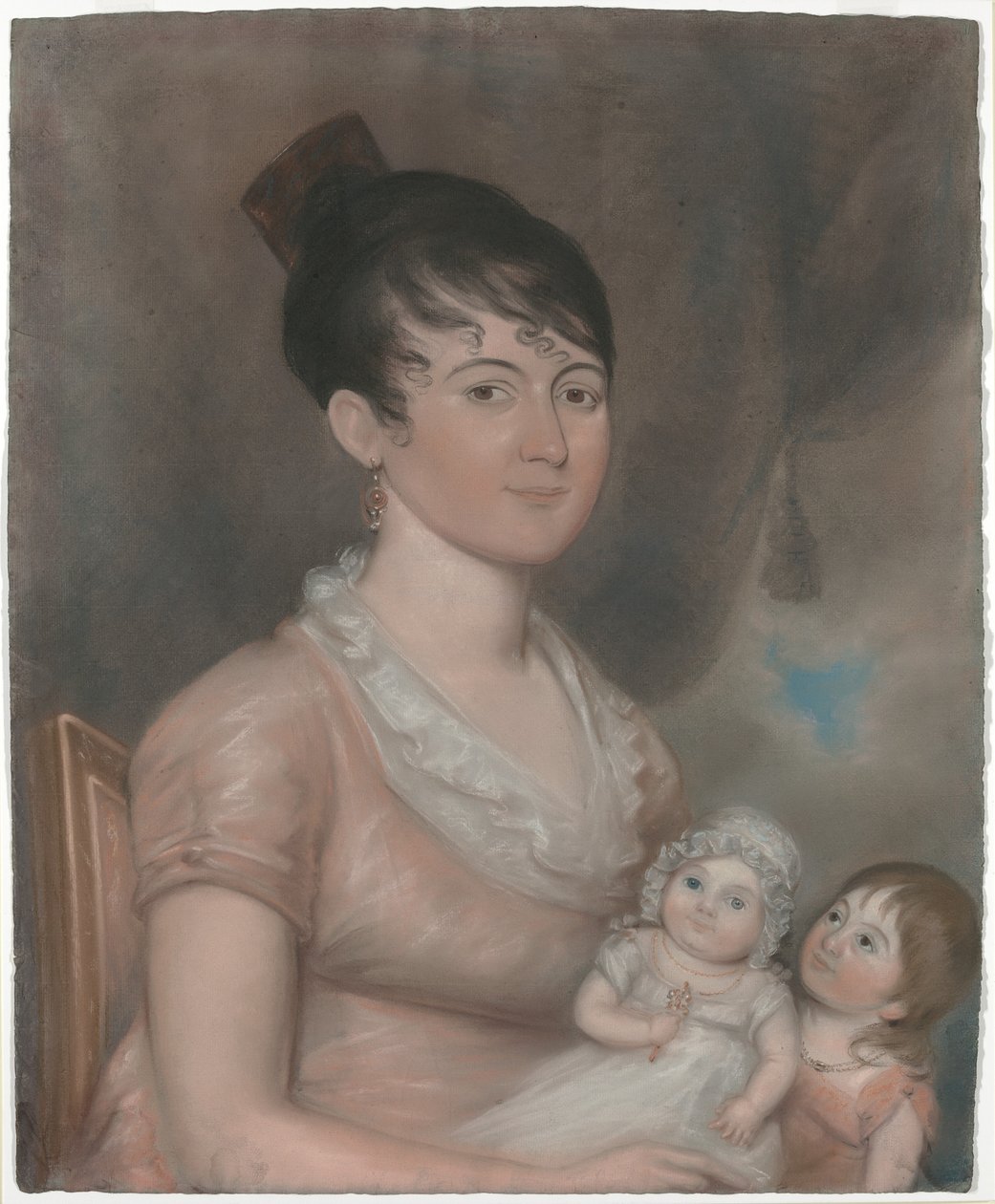 Anna Margaret Blake ve İki Çocuğu by American 19th Century