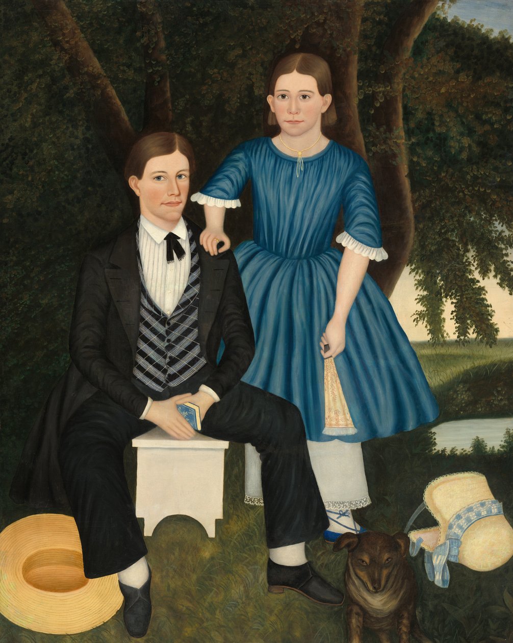 erkek ve kız kardeş by American 19th Century