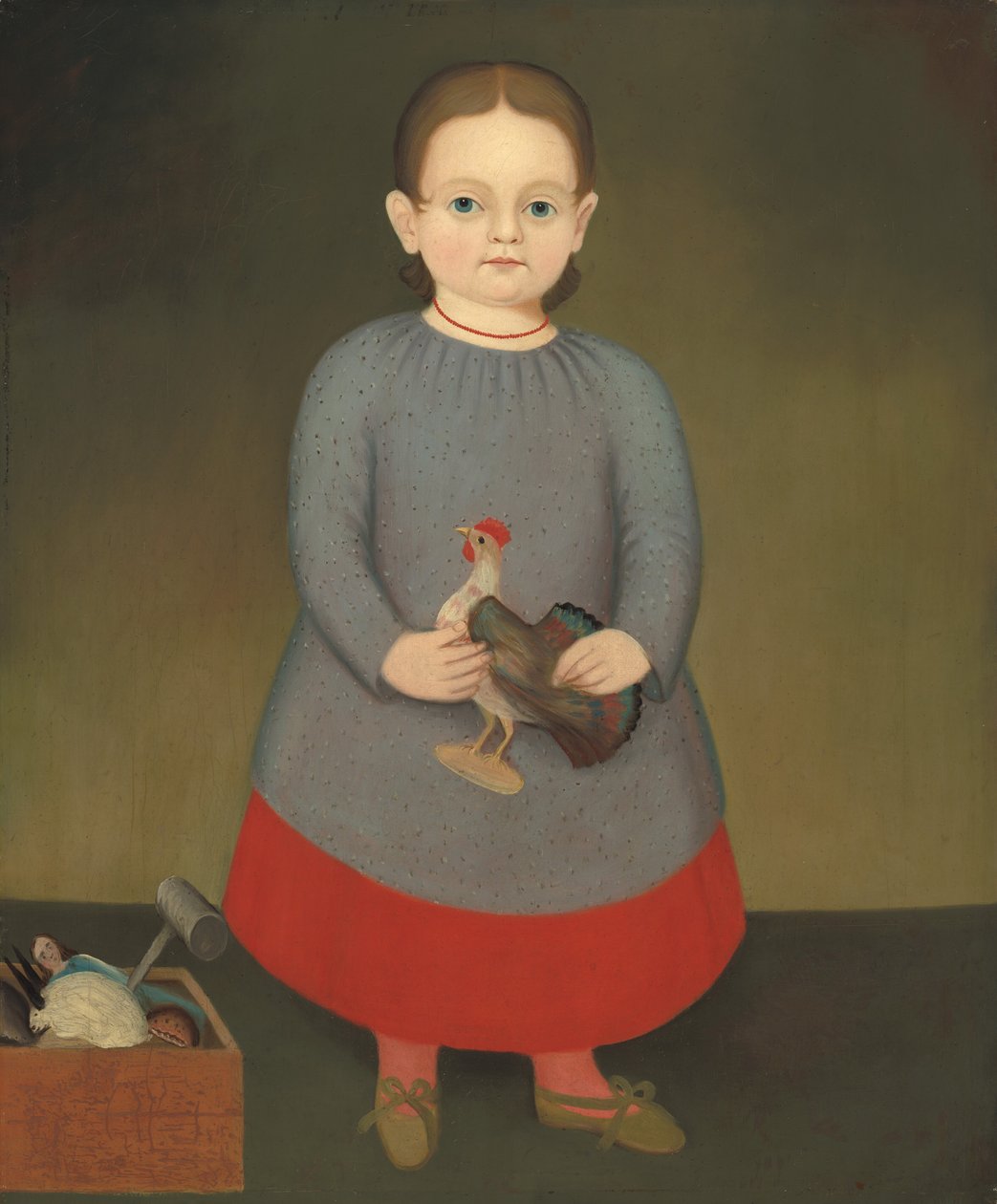 Oyuncak Horozlu Kız by American 19th Century