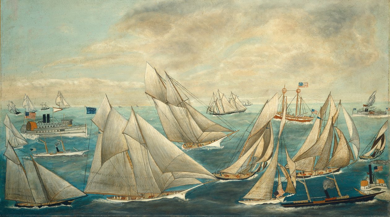 Amerika Kupa Galiplerinin Hayali Yarışları by American 19th Century