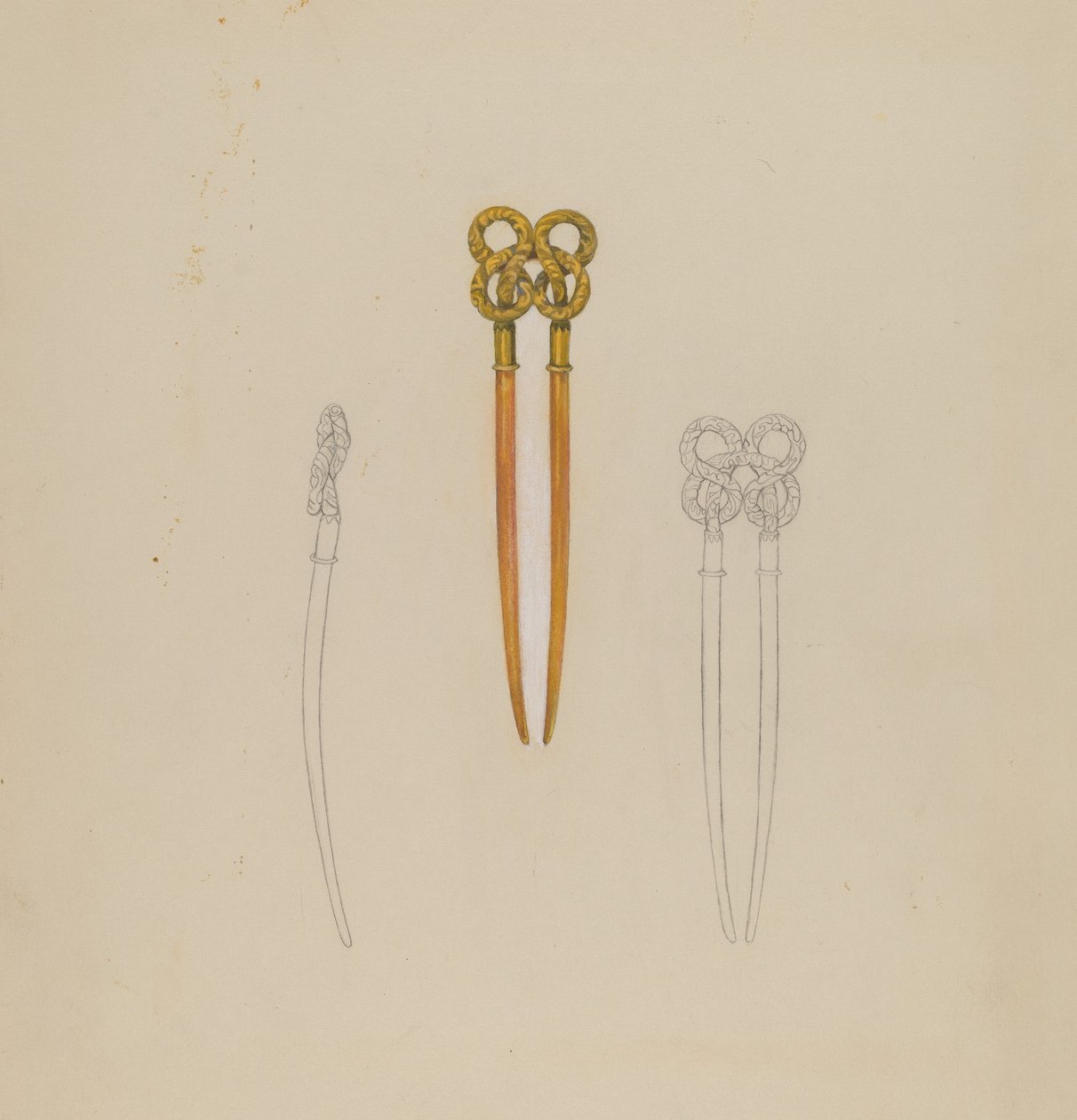 kehribar saç tokası by American 20th Century