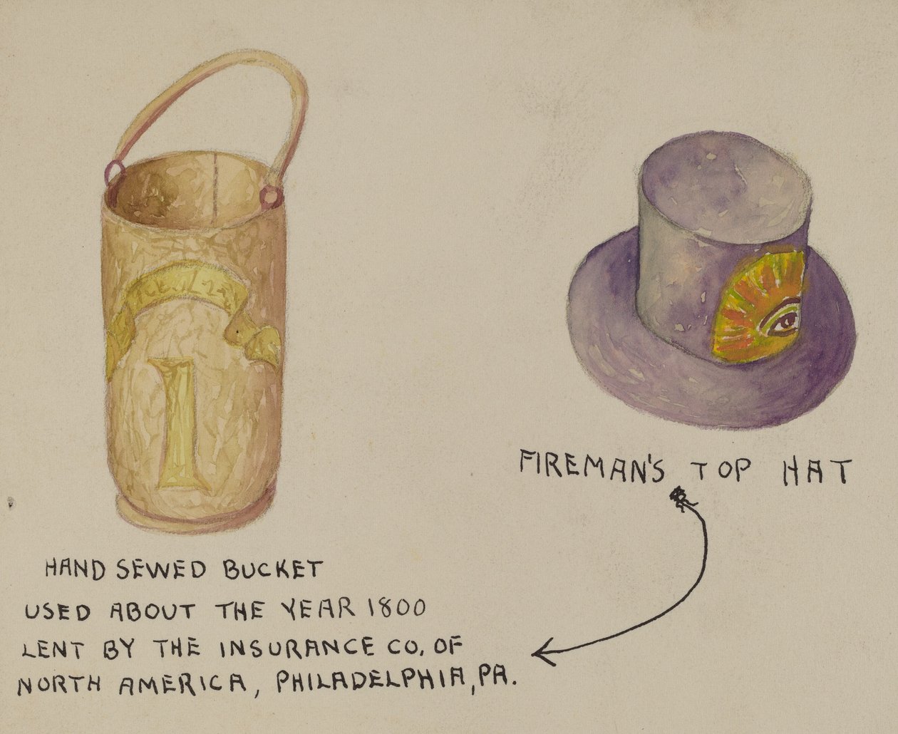 İtfaiyeci Şapkası ve Kovası by American 20th Century