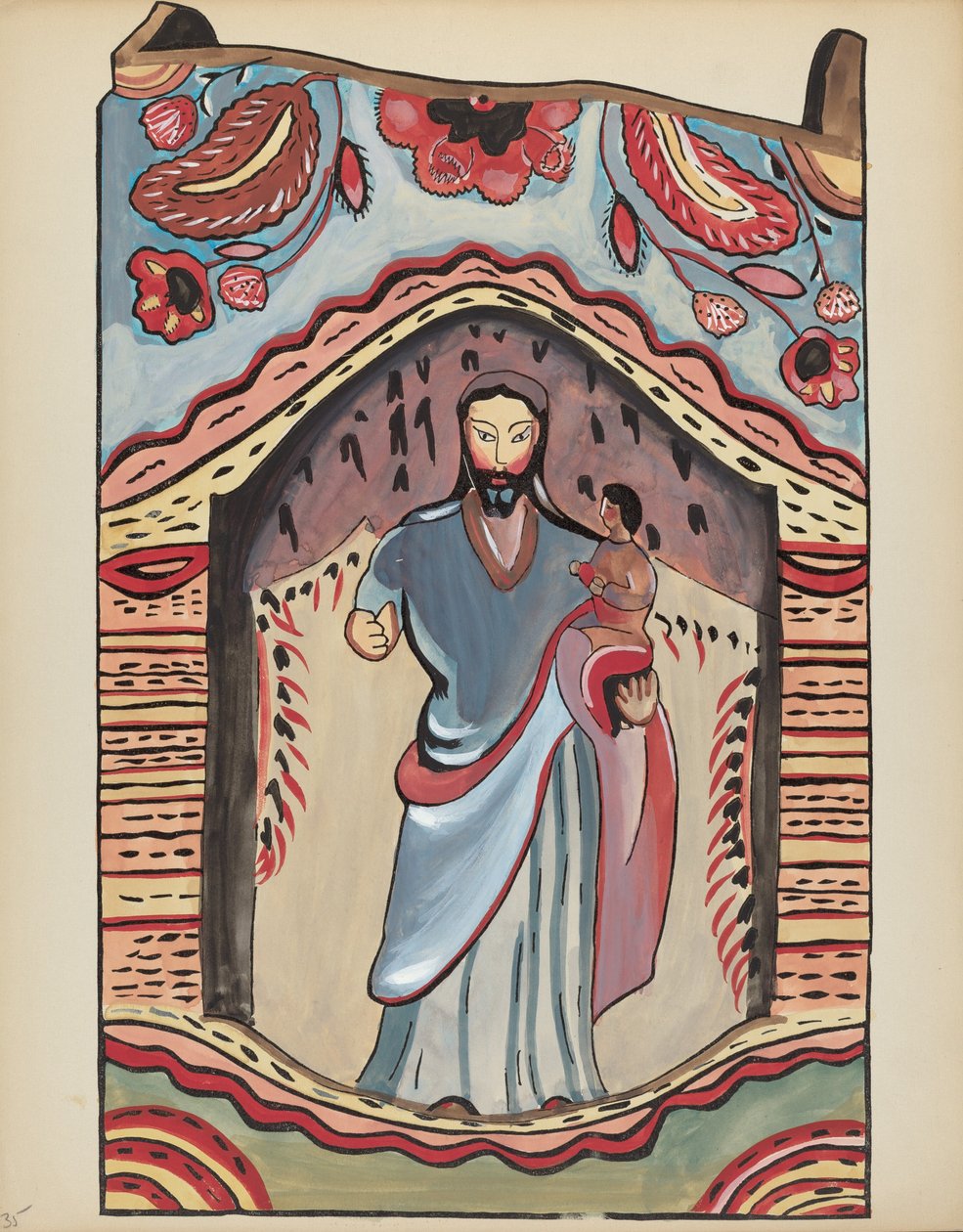 Levha 35: Ahşap Nişte Aziz Joseph: "New Mexico
