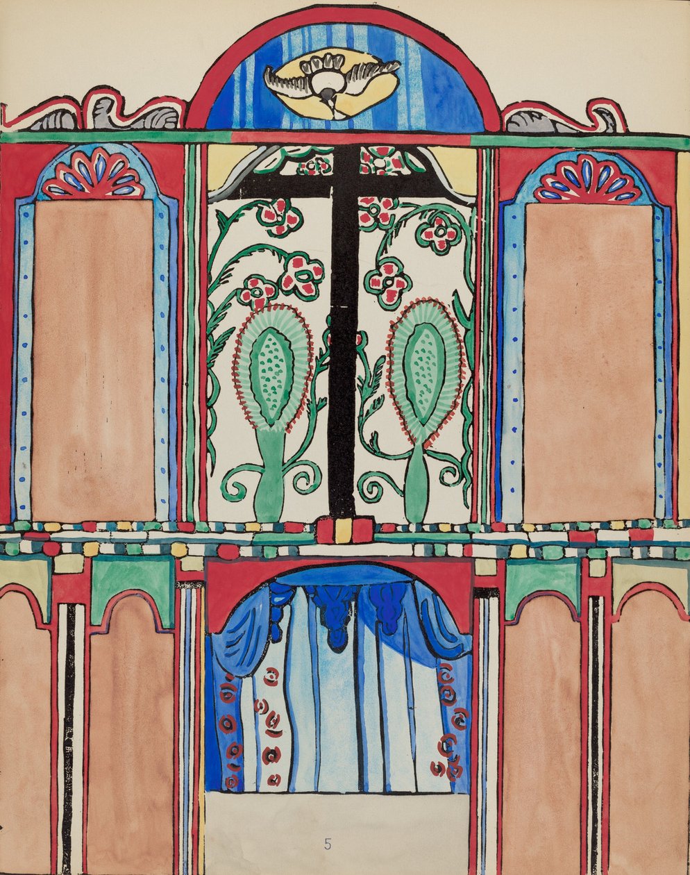 Plaka 5: Ana Altarpiece, Santa Cruz: "New Mexico