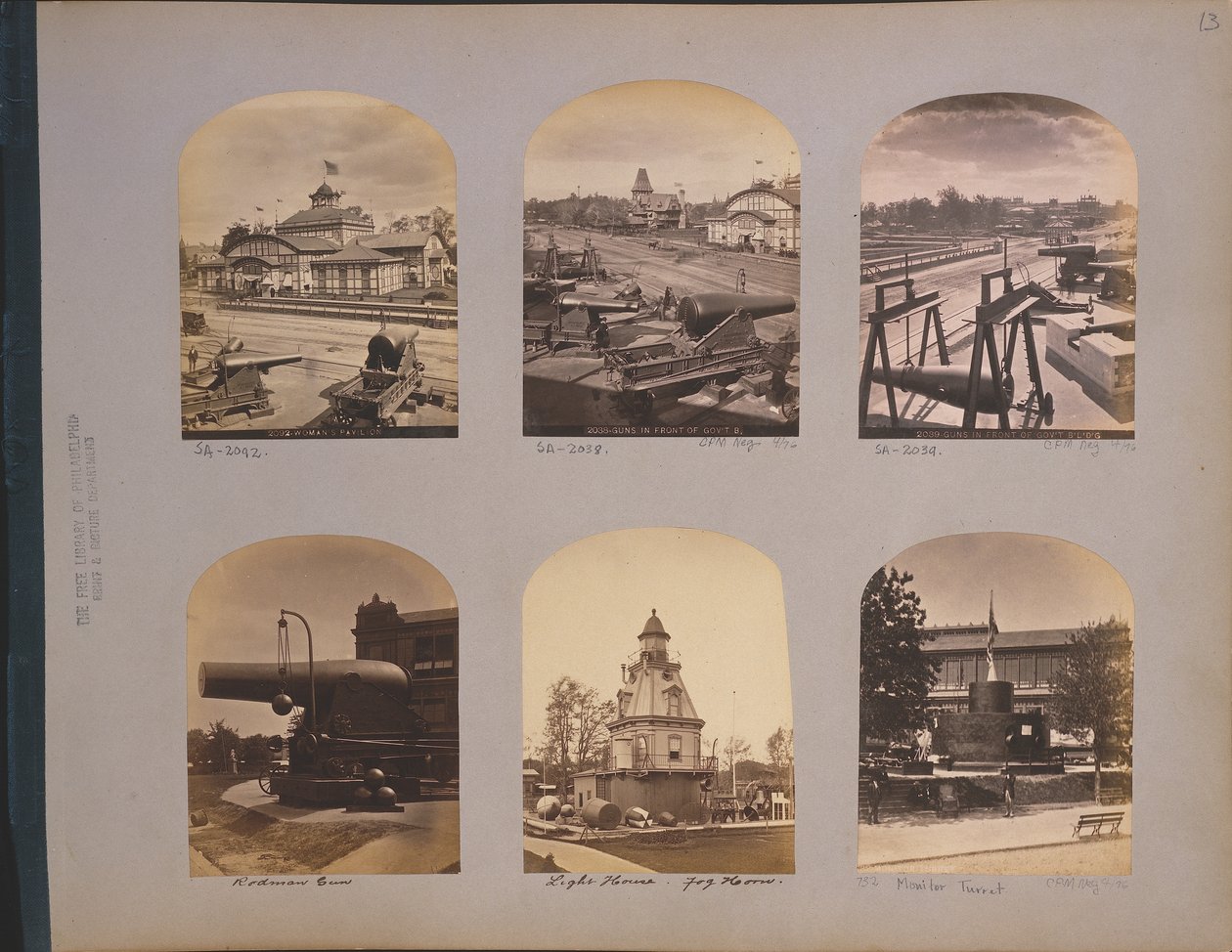 1876 Centennial Exposition, Philadelphia, 1876 de 20 inçlik Rodman topu by American Photographer