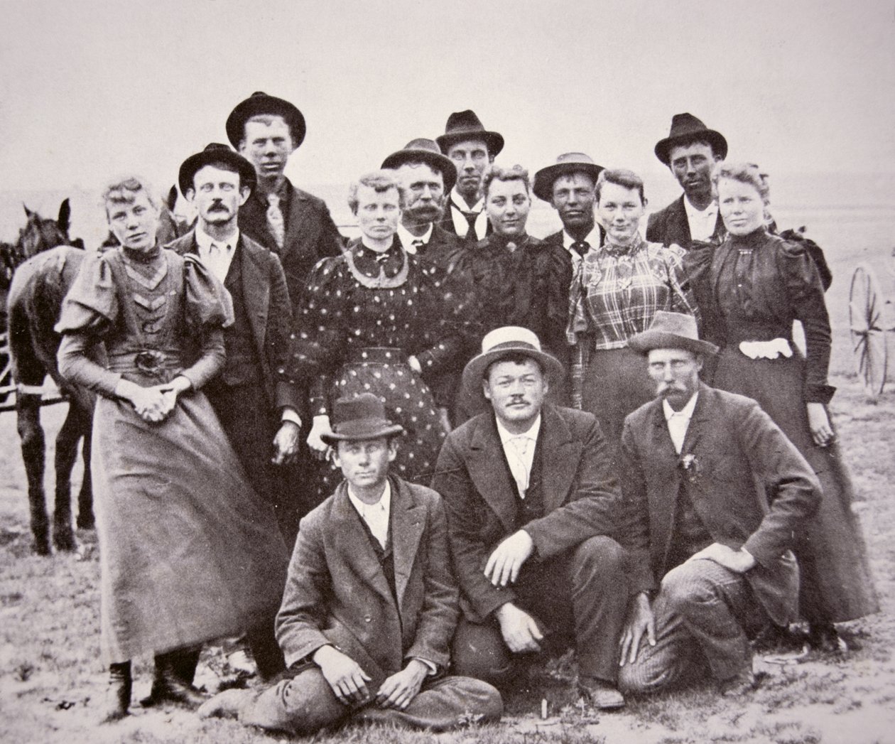 Amerikan Öncüleri, 1850 dolayları (s/b fotoğraf) by American Photographer