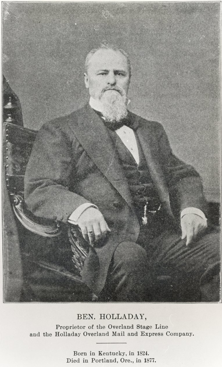 Ben Holladay (1824-77) (s/b fotoğraf) by American Photographer