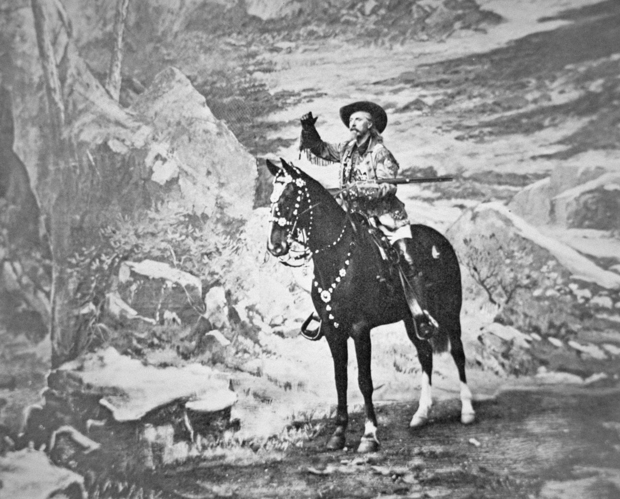 Buffalo Bill Cody (1846-1917) (s/b fotoğraf) by American Photographer