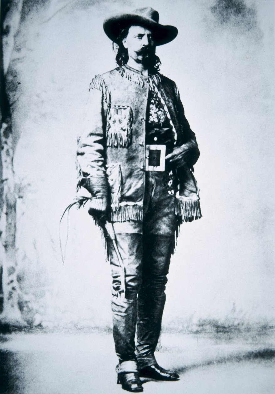 Buffalo Bill Cody (1846-1917) (s/b fotoğraf) by American Photographer