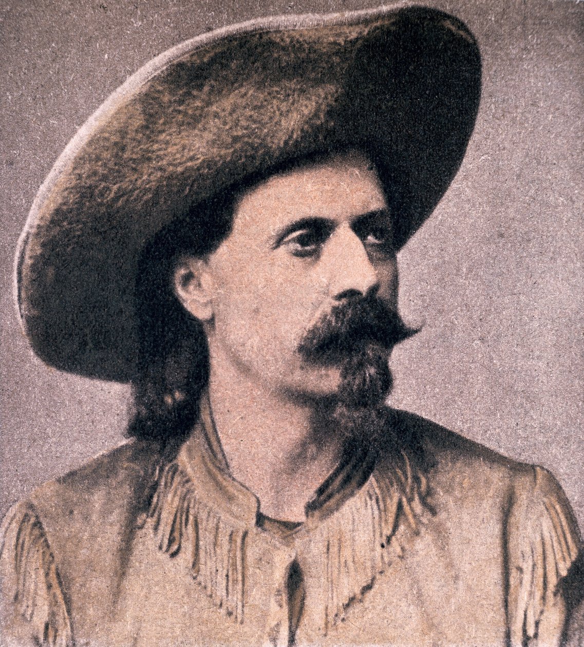 Buffalo Bill Cody (1846-1917) ilk sınır günlerinde (s/b fotoğraf) by American Photographer